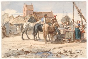 Am Brunnen außerhalb des Dorfes von Wilhelm Marstrand
