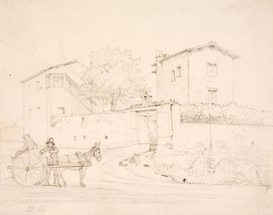 Eselskarren vor Porta del Popolo von Wilhelm Marstrand
