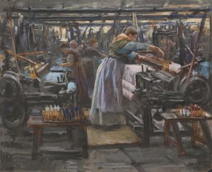 Innenraum der Hjula-Weberei von Wilhelm Peters
