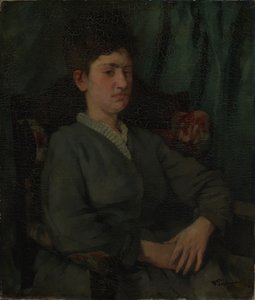 Bildnis einer Dame im Lehnsessel von Wilhelm Trübner