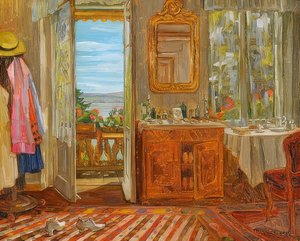 Interieur am Starnberger See von Wilhelm Trübner