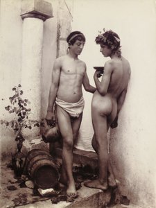 Zwei junge Männer in klassischer Pose von Baron Wilhelm von Gloeden