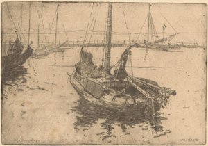 Boote im Hafen von Volendam