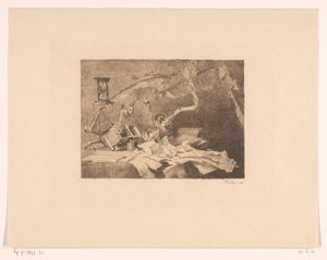 Stillleben mit fallenden und zerbrochenen Gegenständen von Willem Bastiaan Tholen (signed by artist)