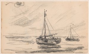 Zwei Fischerboote auf dem Meer