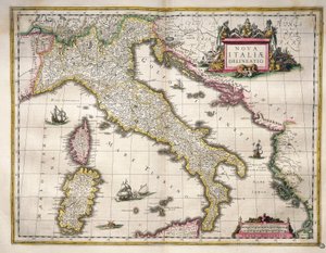 Karte von Italien, aus Theatrum Orbis Terrarum von Willem Blaeu, Amsterdam von Willem Blaeu