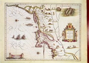 Karte von Nova Belgica oder Neu-Belgien und von Anglia Nova oder Neu-England