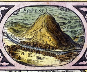 Die Silberminen von Potosí (Bolivien) nach dem „Atlas“ von William Blaeu