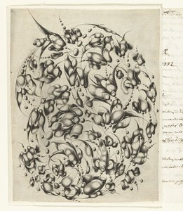 Goldschmiedebouquet mit stilisierten Blumen und Blättern von Willem Hondius