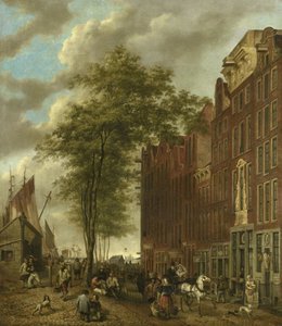 Der Slijpsteenmarkt (Wetzsteinmarkt), Amsterdam von Willem Pieter Hoevenaar