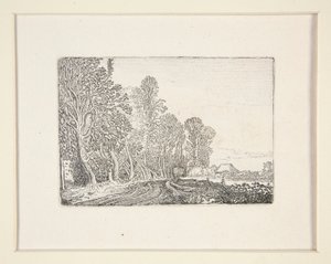 Straße am Waldrand, Platte 4 aus der Serie Die Landschaften von Willem Pietersz. Buytewech