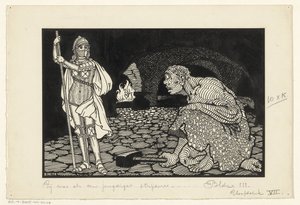 Mann, Frauen und Kinder in einem Wohnzimmer von Willem Pothast (signed by artist)