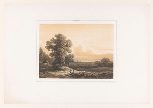 Landschaft mit zwei Figuren
