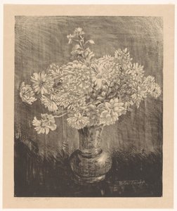 Chrysanthemen in einer Vase von Willem Roelofs (II) (signed by artist)