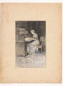 Schreibende Frau von Ludwig Willem Reymert Wenckebach