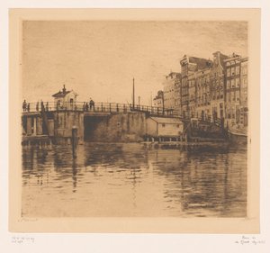 Ansicht der Kraansluis in Amsterdam von Willem Witsen (signed by artist)