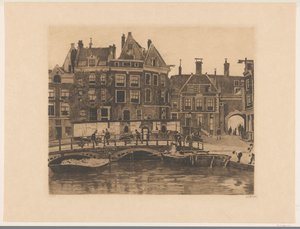Ansicht des Beurspleintje in Amsterdam von Willem Witsen (signed by artist)