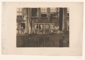 Häuser an der Oudezijds Achterburgwal in Amsterdam von Willem Witsen (signed by artist)