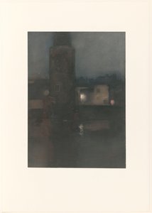 Der Montelbaanstoren in Amsterdam bei Nacht von Willem Arnoldus Witsen