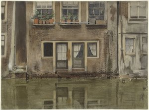 Haus an einer Gracht in Amsterdam von Willem Arnoldus Witsen