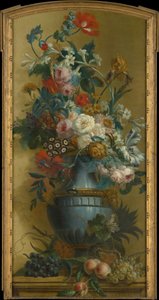 Blumen in einer blauen Vase, 18. Jahrhundert von Willem van Leen