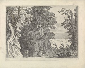 Landschaft mit bewaffnetem Überfall