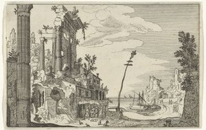 Römische Ruinen am Meer (Serientitel: Römische Ruinen und Küstenlandschaften, Serie 1)