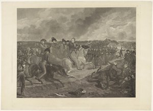 Prinz von Oranien in der Schlacht bei Quatre-Bras, 1815