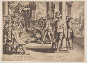 Allegorie der Gerechtigkeit, Heiligkeit des Gesetzes, Tafel 12 aus Throne der Gerechtigkeit