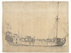 Die Loyal George, erbeutet nach der Vier-Tage-Seeschlacht im Juni 1666