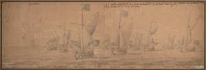 Yachten kommen am 9. Dezember 1677 an der Küste Hollands an von Willem van de the Elder Velde