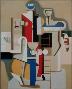 Schwimmer an der Leiter von Willi Baumeister