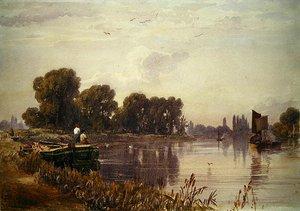 Landschaft mit Fluss von William  Evans