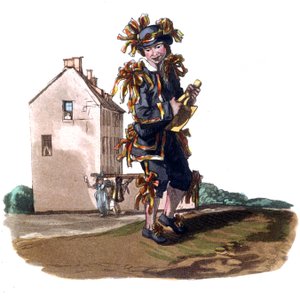 Schornsteinfegerjunge im Maikostüm, ca. 1820 (Gravur) von William (after) Alexander