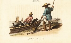 Chinesische Fischer und ihre Kormorane