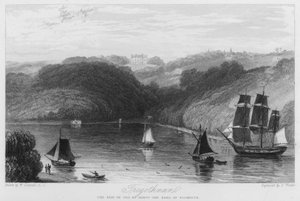 Tregothnan, der Sitz des Earl of Falmouth (Stich)