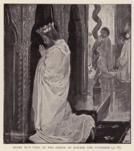Heinrichs III. Nachtwache am Schrein von Edward dem Bekenner von William (after) Hatherell