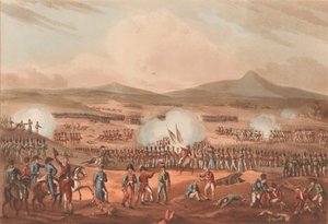 Schlacht von Fuentes de Oñoro, 5. Mai 1811 (Aquatinta, koloriert)