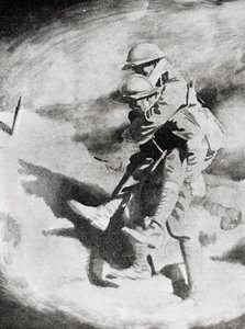 Poilu und Tommy nach dem Gemälde von Sir William Orpen