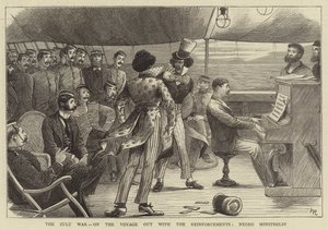 Der Zulukrieg, auf der Reise mit den Verstärkungen, schwarze Minstrelsy von William (after) Ralston
