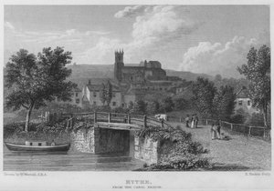 Hythe, von der Kanalbrücke (Stich) von William (after) Westall