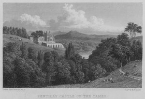 Pentilly Castle am Tamer von William (after) Westall