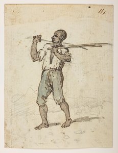 Einwohner von St. Jago aus einem Album von 372 Zeichnungen von Landschaften, Küstenlinien, Kostümen und Alltagsleben während der Gesandtschaft von Lord Macartney an den Kaiser von China, zwischen 1792 und 1794 von William Alexander