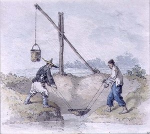 Chinesische Arbeiter beim Wasserholen von William Alexander