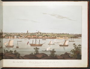 Blick auf Sydney von der Ostseite der Bucht von William Alexander