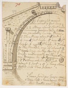 Studien von Brücken, aus einem Album mit 372 Zeichnungen von Landschaften, Küstenlinien, Kostümen und Alltagsleben während der Botschaft von Lord Macartney an den Kaiser von China, zwischen 1792 und 1794 von William Alexander