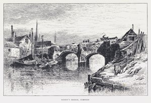 Bischofsbrücke, Norwich (Stich) von William Alexander Ansted
