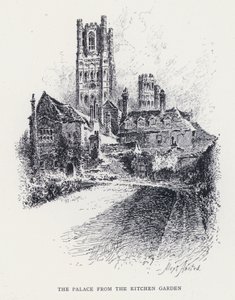 Der Palast vom Küchengarten aus (Stich) von William Alexander Ansted