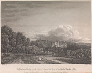 Chillingham Castle in Northumberland, Sitz des Earl of Tankerville (veröffentlicht von W. Angus): Platte 62; Seite 62 (Band Eins)