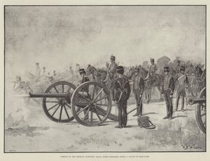 Eröffnung des Imperial Institute, Royal Horse Artillery feuert Salut im Hyde Park